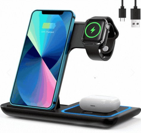 Cargador Inalámbrico 3 En 1