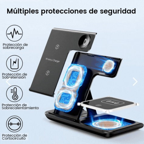 Cargador Inalámbrico 3 En 1