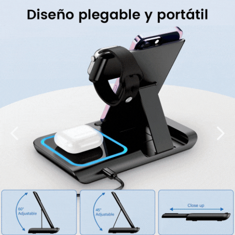 Cargador Inalámbrico 3 En 1