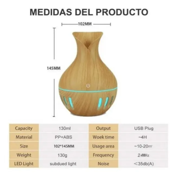 Humidificador Difusor de Aromaterapia