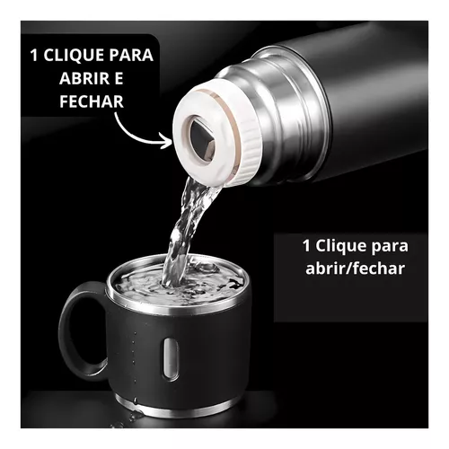 KIT de Botella Térmica de Acero Inoxidable